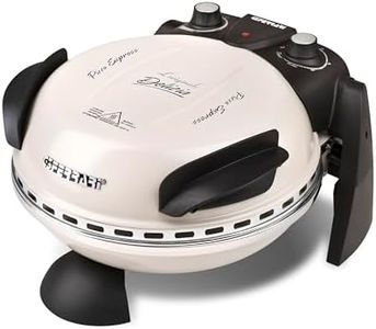 G3Ferrari elektrischer Pizzaofen Delizia G1000617 Icy Cream - limited Edition - bis 400 Grad mit feuerfestem Naturstein/Pizza uvm. in 3 Minuten/auch für Tisch und Garten, Weiß