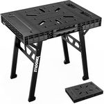 Express Folding Workbench, 2-in-1 Easy Setup Portable Folding Work Table & Sawhorse, 34" W x 25" D x 32" H Lightweight Versatile Worktable with Heavy-Duty 1000 Lbs Load Capacity (Workbench Green)
