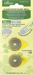 Clover Rotary Cutter Blade Refill 2 Pieces, 28 mm Size