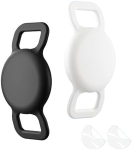 WHALEZON Airtag Cat Collar Holder, Small Air Tag Dog Collar Holder Compatible with Apple Tag, Anti-Lost Pet Tracker Case for Puppy Collars 3/8'' 5/8''