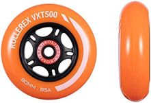 Rollerex VXT500 RipStik/Inline Skate Wheels (2-pack w/bearings, spacers and washers) - Use on Roller Blades, RipStik Caster Boards, RipSticks, Luggage, Baggage or Wheelchairs (Sunrise Orange, 76mm)