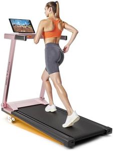 DeerRun Treadmills for Home with Incline and Handles, 3.5 HP Foldable Walking Pad Treadmill 350 LBS Weight Capacity for Small Spaces, Folding Running Machine with Smart APP