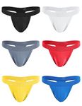 Arjen Kroos Men's G-String Thong Sexy Low Rise T-Back Underwear Bikini Breathable Brief 6-Pack