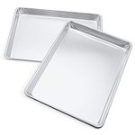 Crown Quarter Baking Sheet 2 Pack, 9x13 inch, Commercial Quality, Sturdy, Rust Free, Pure Aluminum