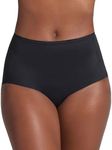 Leonisa Seamless high Waist Briefs for Women no Show Underwear Black