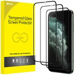 JETech Full Coverage Screen Protector for iPhone 11 Pro Max/iPhone XS Max 6.5-Inch, Black Edge, 9H Tempered Glass Film Case-Friendly, HD Clear, 3-Pack