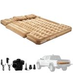 WASAGUN Truck Bed Air Mattress Fit 6.4' - 6.7' Full Size Short Truck Beds Inflatable Mattress with Pump & Removable Side Mattress for Outdoor, Camping