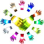 GLEDLOVES LED Gloves,LED Light Up Gloves for Kids Teens and Adults,Toy Gifts for 5-12 Year Old Boy Girl Teenage, Stocking Stuffers for Men Women,12 Colors,in Halloween Chrismas Birthday Party(1Pair/L)