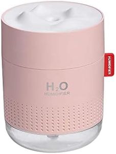 Imikoko 500ml Portable Cool Mist Humidifiers,Waterless Auto-Off Quiet Air Humidifier with Night Light,Ultrasonic Mini Humidifiers with 10~16 Working Hours for Plants Bedroom Home Office Baby Bedroom