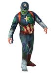 Rubies II Men's Marvel: What If… Zombie Captain America Deluxe Costume, As Shown, Standard