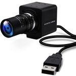 ELP USB Camera 5MP Webcam 10x Variable Focus PC Camera 1944P USB Surveillance Camera UVC CCTV Industrial Close-up Camera for Computer for Mac OS Windows Linux Camera USB500W05G-MFV(5-50)