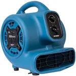 XPOWER P-230AT Mini Mighty 1/4 HP 925 CFM Centrifugal Air Mover, Carpet Dryer, Floor Fan, Blower, Stackable, Daisy Chain, for Water Damage Restoration, Janitorial, Plumbing, Home Use