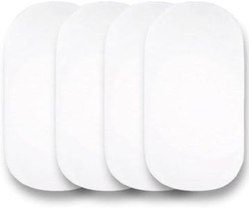 4 x Moses Basket Fitted Sheets - 100% Cotton Fitted Sheets for Moses Basket Or Baby Cradle (White)
