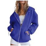 My Orders Women Long Sleeve Zip-Up Hoodies Jacket Solid Color Sweatshirt Coat with Pockets Long Hoodie Jacket Sweatshirt