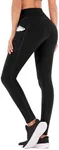 IUGA Leggings for Women Yoga Pants for Women with Pockets Workout Yoga Leggings with Pockets Black, Medium