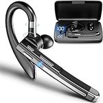 Zebroy Bluetooth Wireless Earpiece for Cellphone, Bluetooth 5.2 Headset Wireless Headphone with Charging Case,Microphone for Office Driving, Hands-Free Earphones Compatible with Android/iOS