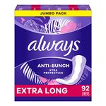 Always Dailies Extra Protection Long Liners, 92 Count