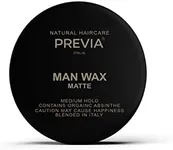 PREVIA Man Wax - Matte Styling Cream - Molding Hair Paste with Natural Hold (3.38 oz)