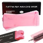 Large Tattoo Pen Covers Pink, Unihuby 200Pcs Tattoo Machine Covers Tattoo Pen Bags Tattoo Machine Bags Tattoo Sleeves Bags for Tattoo Machine Pen Kit Supply