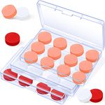 36 Pairs Gel Ear Plugs Reusable Silicone Waterproof Moldable Swimming Earplugs Noise Cancelling Ear Plugs for Adults Ear Plugs for Swimming Sleeping Snoring Studying (White, Red, Orange)