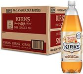 Kirks Dry Drinking Ginger Ale Soft Drink Multipack Bottles 12 x 1.25L