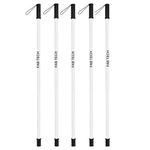 FAB TECH Polycarbonate Safety Stick (Pack of 5) High Impact Resistance, Durable, Light Weight, Scratch Proof, Anti Slip Bottom Security Stick/Fiber Rule/Fibre Stick/Police Fiber Stick/Walking Cane