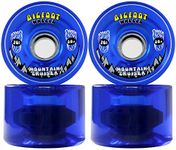 Bigfoot Longboard Wheels 76mm 80A Shr Mountain Cruisers Translucent Blue