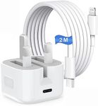 MAXZIQF iPhone Fast Charger Plug and Cable, [MFi Certified] 20W PD USB-C Power Adapter Type C Plug with 2M USB-C Cable for iPhone 14/14 Plus/14 Pro Max/13/12/11/XS/XR/XS/8,iPad,AirPods