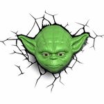 3D Light FX 50025 Star Wars Yoda 3D Deco Light, Plastic, Green