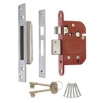 ERA Fortress BS 3621 2.5-inch/ 64mm 5 Lever Maximum Security Mortice Sashlock - Chrome Effect