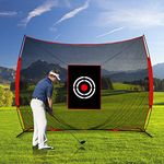Golf Ball Practice Nets Screen for Outdoor Backyard Driving, Heavy Duty Indoor Garage Golf Backyard Impact Hitting Nets, Portable Best Pro High Impact Golf Driving Net