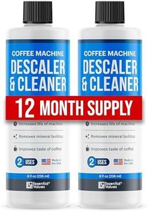 Essential Values Universal Descaling Solution for Keurig Breville Nespresso & Delonghi (4 Uses) | Coffee Machine Descaler Cleaner | Liquid To Descale Automatic Coffee Makers & Espresso Machines