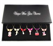 Libby's Market Place Girl's Favourite Things Wine Glass Charms with Gift Box