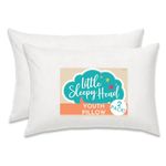 Little Sleepy Head Youth Pillow - 16 X 22 - Soft & Hypoallergenic - Better Sleep for Kids - Perfect Size - Backed by Our Love The Fluff Guarantee (2 Pack)