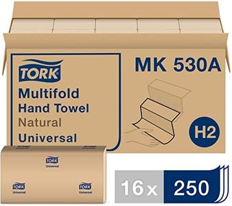 Tork Multifold Hand Towel Natural H2, Universal, 100% Recycled Fibers, 16 x 250 Sheets, MK530A