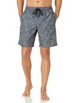 Amazon Essentials Men's Quick-Dry 9" Swim Trunk, Grey Paint Stroke, Medium