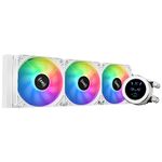 SAMA SM360 White Adjustable Liquid Cooler LCD Display Screen with 3x120mm Addressable ARGB PWM Silent Fan 360mm AIO Radiator