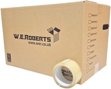 W.E. Roberts 20 Large Strong Cardboard House Moving Boxes with Carry Handles Room List, Removal Packing boxes Boxes for moving house with Tape