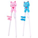 Abeillo 2 Pairs Animals Training Chopsticks for Kids Adults Beginners, Reusable Training Chopsticks with Chopstick Helper for Toddler Learning Chopstick