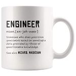 Engineer Definition Someone Who Does Precision Funny Engineer Gifts For Engineer Student And New Licensed Passer Coffee Mug (11 oz, White)