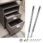 Masendelk 12pcs Ball Bearing Drawer Slides 12 Inch / 310mm, 2 Fold Metal Drawer Tracks, Two Way Slide Track Rail Glides with Mounting Screws - 0.67 Inch Wide