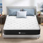 Avenco Double Mattress, 8 Inch Gel Memory Foam Innerspring Hybrid Mattress Double 4ft 6, Breathable Bed Mattress with CertiPUR-US Certified Foam, Edge Support, 135x190x20cm