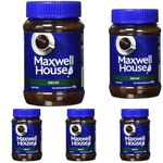 Maxwell House Decaffeinated Instant Coffee, 150 g Jar (Pack of 5)