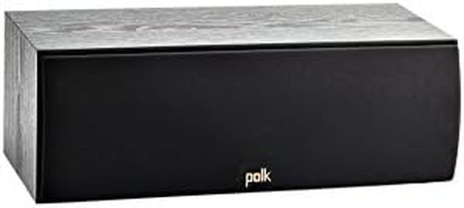 Polk Audio T30 100 Watt Home Theater Center Channel Speaker - Hi-Res Audio with Deep Bass Response, Dolby and DTS Surround, Single, Black