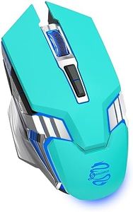 Green Wireless Mouse Gaming Mouse Bluetooth with 3-Modes(BT5.0+BT3.0+2.4GHz), RGB Backlit, Silent Click, Light Up Quiet Computer Mouse for Laptop, PC, Chromebook, MacBook, iPad, Tablet, Games, Office