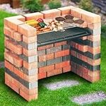 Build your own barbecue Grilling set Charcoal bbq tray DIY barbecue grill Barbeque grill outdoor DIY charcoal barbecues rack set brick bbq grill kit - 2pc grill racks