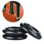 Piano Caster Cups,TOPCHANCES Premium 3 Pcs Grand Piano Caster Pads w/EVA Anti-Slip & Anti-Noise Foam Mat, Solid Wood Coasters Cups Piano Leg Pad for Tripod Grand Piano (PA-19 Black)