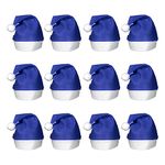 (12 Pack) Blue Felt Christmas Santa Hats