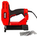 Excel Electric Staple Gun & Brad Nailer 2-in-1, 18 Gauge Corded Electric Nail Gun for Woodworking, Upholstery & DIY, Compatible with Staples & Nails 15–25mm