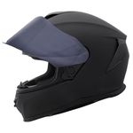 Zorax Falcon Matt Black L (59-60cm) Full Face Motorbike Helmet ECE 22.06 Approved + Extra Dark Smoke Visor